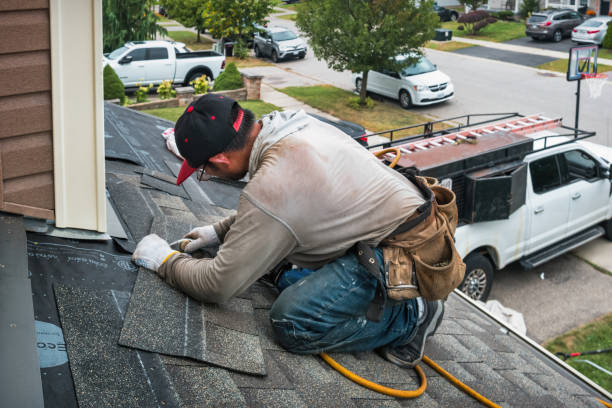 Professional Roofing technician working in Marshall, VA